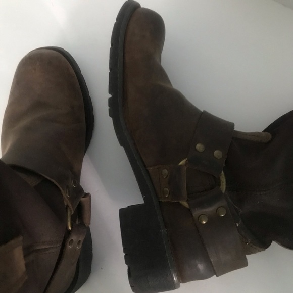 Rocket Dog Leather Harness Riding Moto Roper Boot - Picture 3 of 11